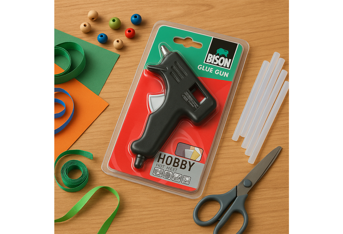 Απεικονίζεται το πιστόλι θερμοκόλλησης 